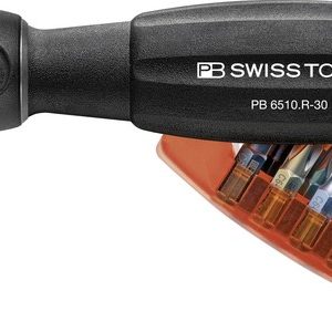 ידית ראצ'ט עם מגזין סיביות משולב